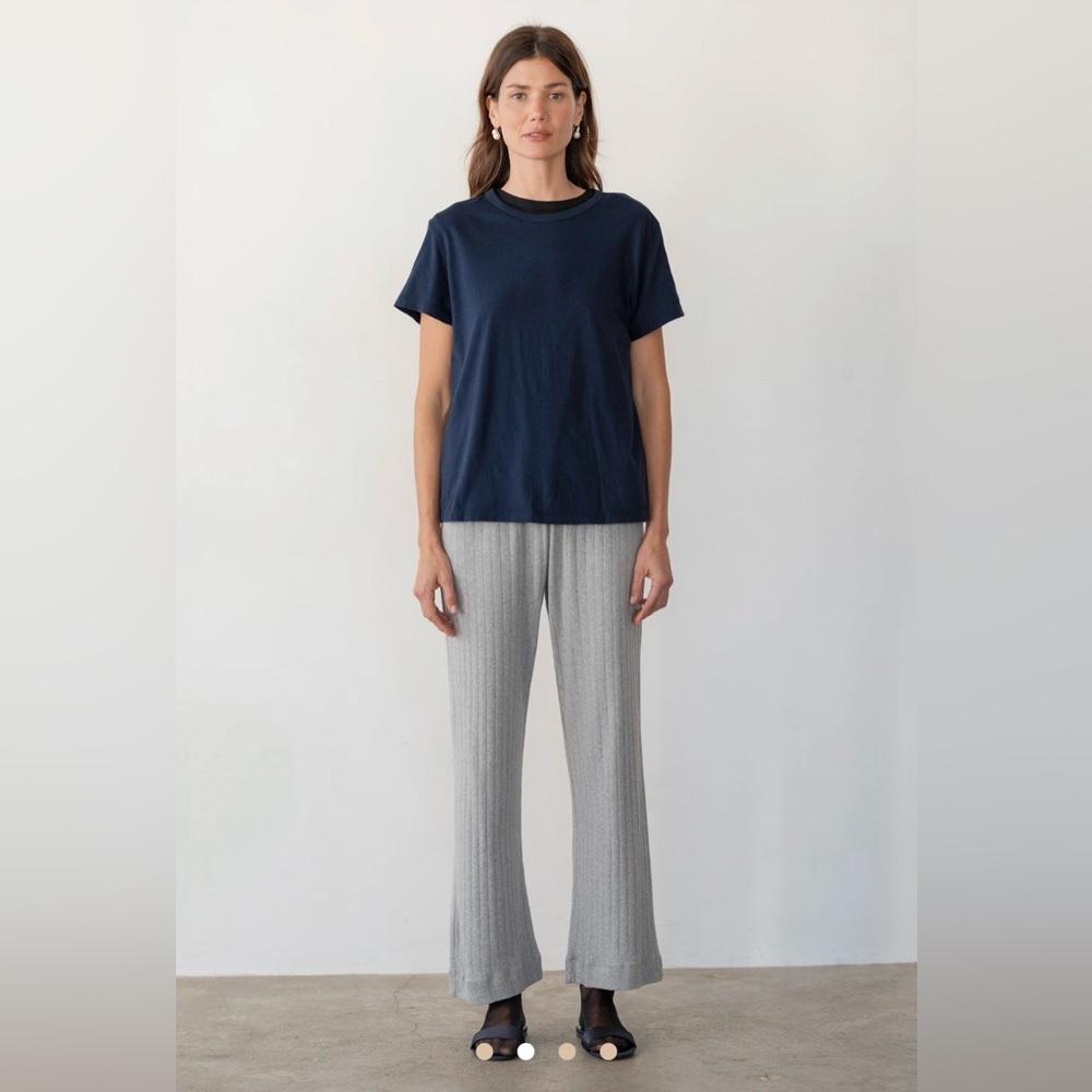 NWT DONNI. The Pointelle Simple Crop Pant - Picture 2 of 5